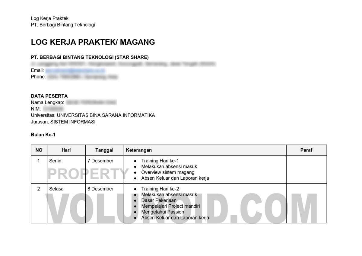 Contoh Laporan Magang Universitas Bina Sarana Informatika Jurusan Sistem Informasi 01 Contoh Laporan Magang Universitas Bina Sarana Informatika Jurusan Sistem Informasi 01 - Dokumen dan Contoh Laporan Magang Universitas Bina Sarana Informatika
