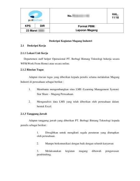 4449f33579cac3ec4c9710a15b4fc5a1 10 Uraian Tugas di Laporan Magang