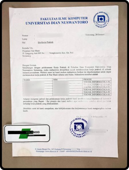 Ijin Kerja Praktek01 By Volunoid Ijin Kerja Praktek01 By Volunoid - Jenis- jenis Dokumen yang dibutuhkan untuk Mendaftar Magang