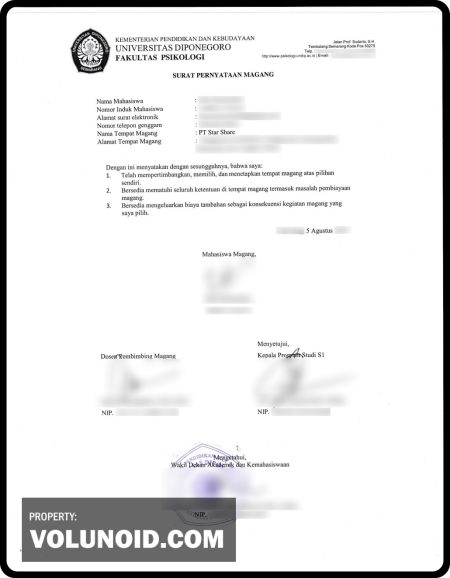 Surat Pernyataan Magang dari Universitas Diponegoro 01 By Volunoid Surat Pernyataan Magang dari Universitas Diponegoro 01 By Volunoid - Jenis- jenis Dokumen yang dibutuhkan untuk Mendaftar Magang