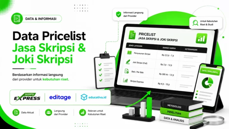 3.5.0 Harga Joki Skripsi Ilustrasi mahasiswa yang menata ulang skripsi produk maklon dengan bantuan Skripsi Express agar alur penelitian menjadi lebih jelas.